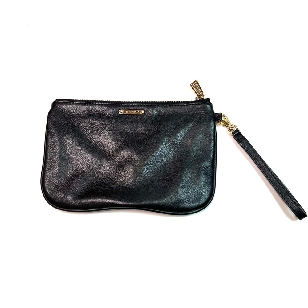 Rebecca Minkoff Skinny Mac Black Leather Clutch Wristlet - Picture 2 of 12